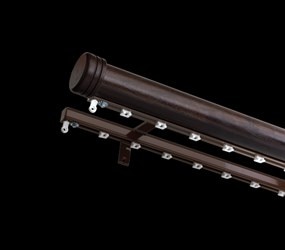 American Blinds: Prestige Custom Wood Traversing Drapery Hardware